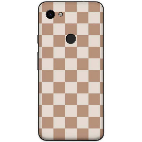 Neutral Checkered Google Pixel 3a Skin